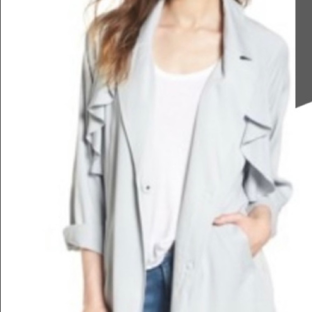 Leith baby blue trenchcoat